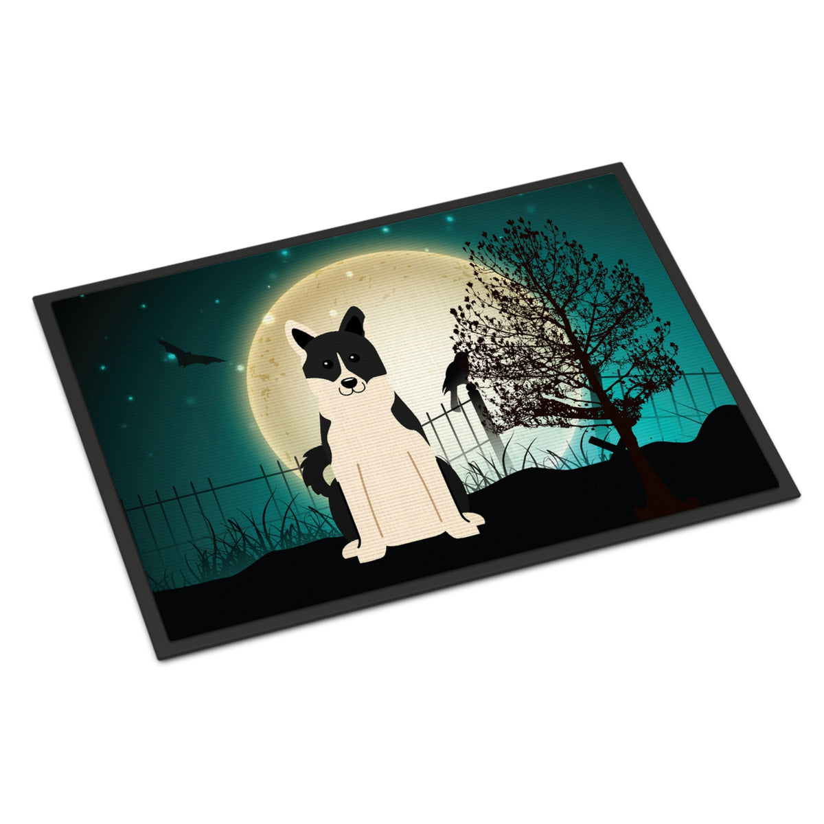 CarolineS Treasures Halloween Scary Russoeuropean Laika Spitz Indoor Or Outdoor Mat 18X27 Bb2219Mat 18 X 27 Inch  Inch  Multicolor