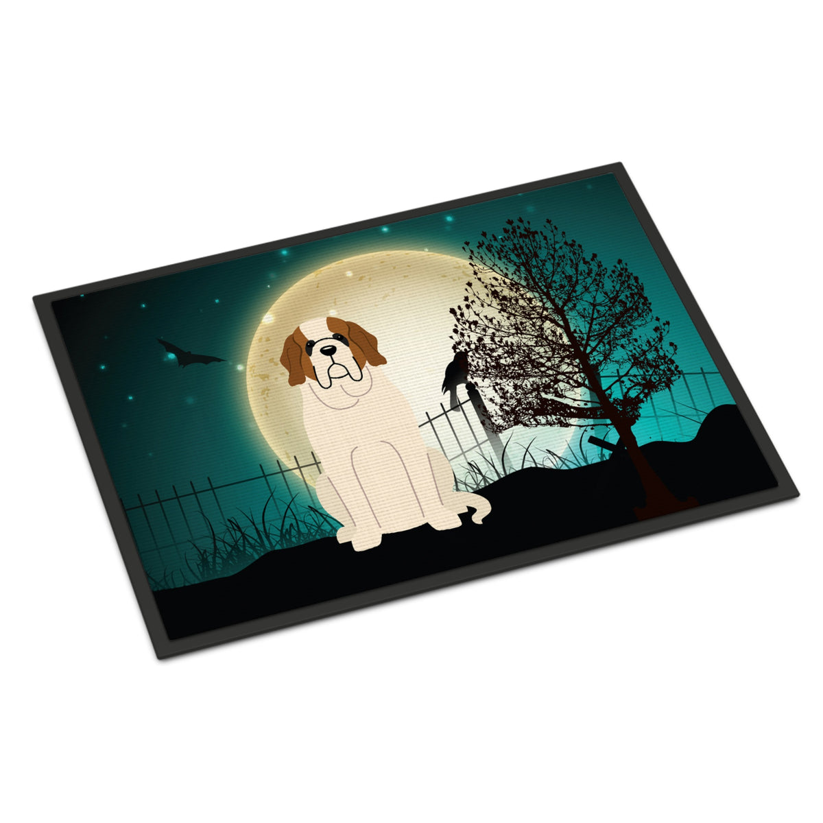 CarolineS Treasures Halloween Scary Saint Bernard Indoor Or Outdoor Mat 18X27 Bb2225Mat 18 X 27 Inch  Inch  Multicolor