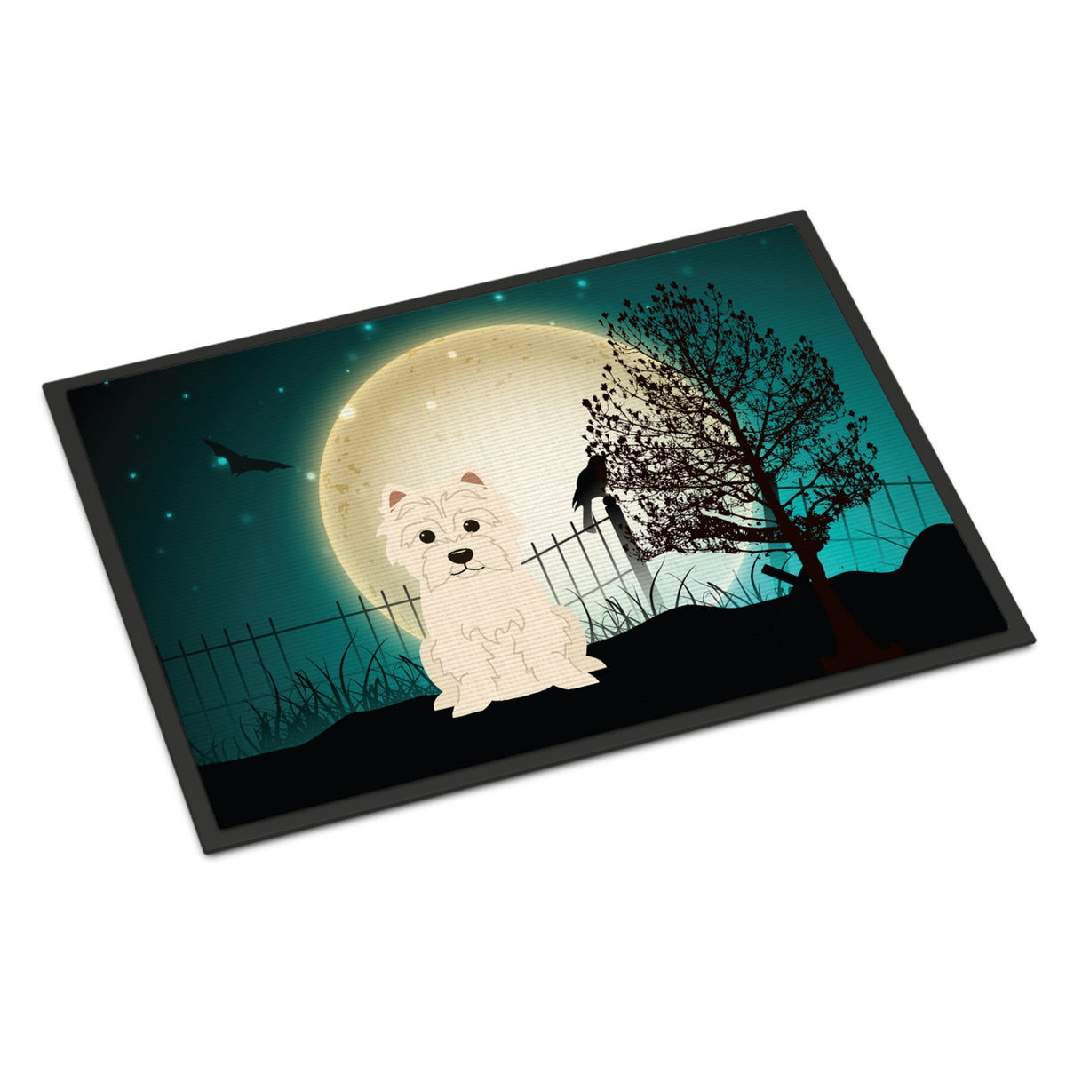 CarolineS Treasures Bb2232Mat Halloween Scary Westie Indoor Or Outdoor Mat, 18 X 27 Inch  Inch , Multicolor