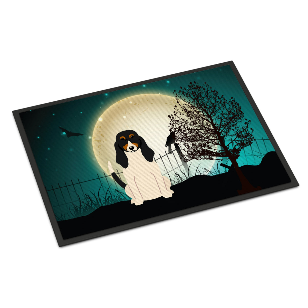 CarolineS Treasures Halloween Scary Swiss Hound Indoor Or Outdoor Mat 18X27 Bb2234Mat 18 X 27 Inch  Inch  Multicolor