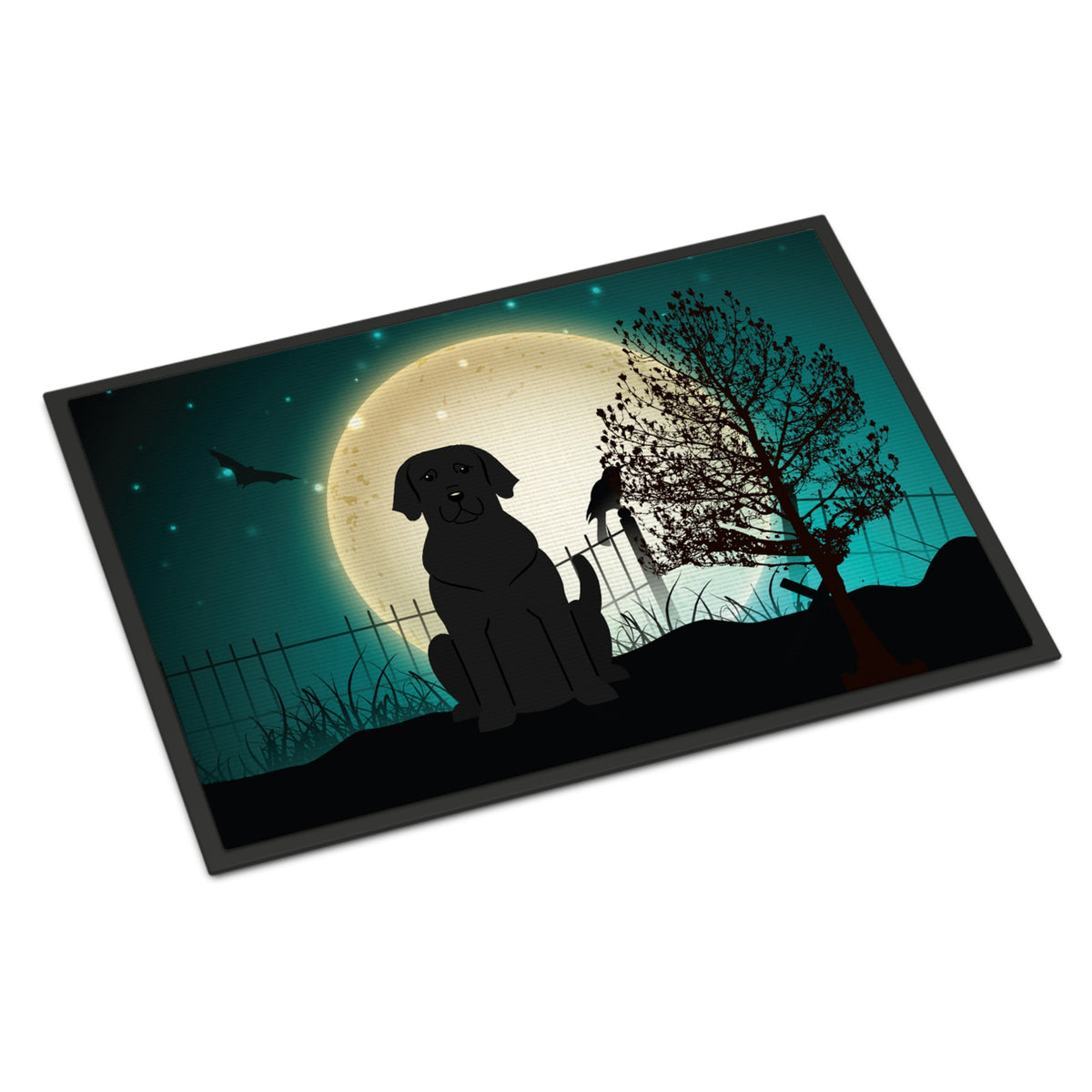 CarolineS Treasures Halloween Scary Black Labrador Indoor Or Outdoor Mat 18X27 Bb2247Mat 18 X 27 Inch  Inch  Multicolor