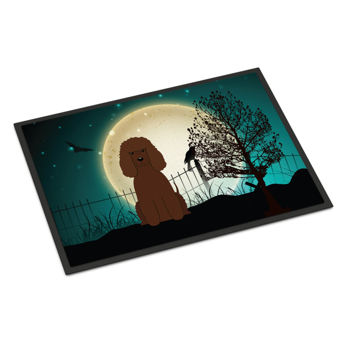 CarolineS Treasures Halloween Scary Irish Water Spaniel Indoor Or Outdoor Mat 18X27 Bb2253Mat 18 X 27 Inch  Inch  Multicolor