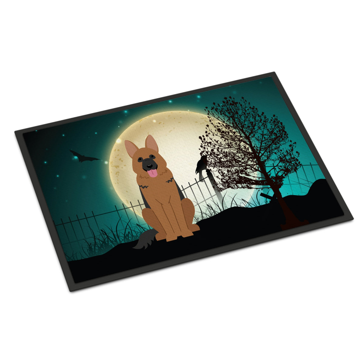 CarolineS Treasures Halloween Scary German Shepherd Indoor Or Outdoor Mat 18X27 Bb2257Mat 18 X 27 Inch  Inch  Multicolor