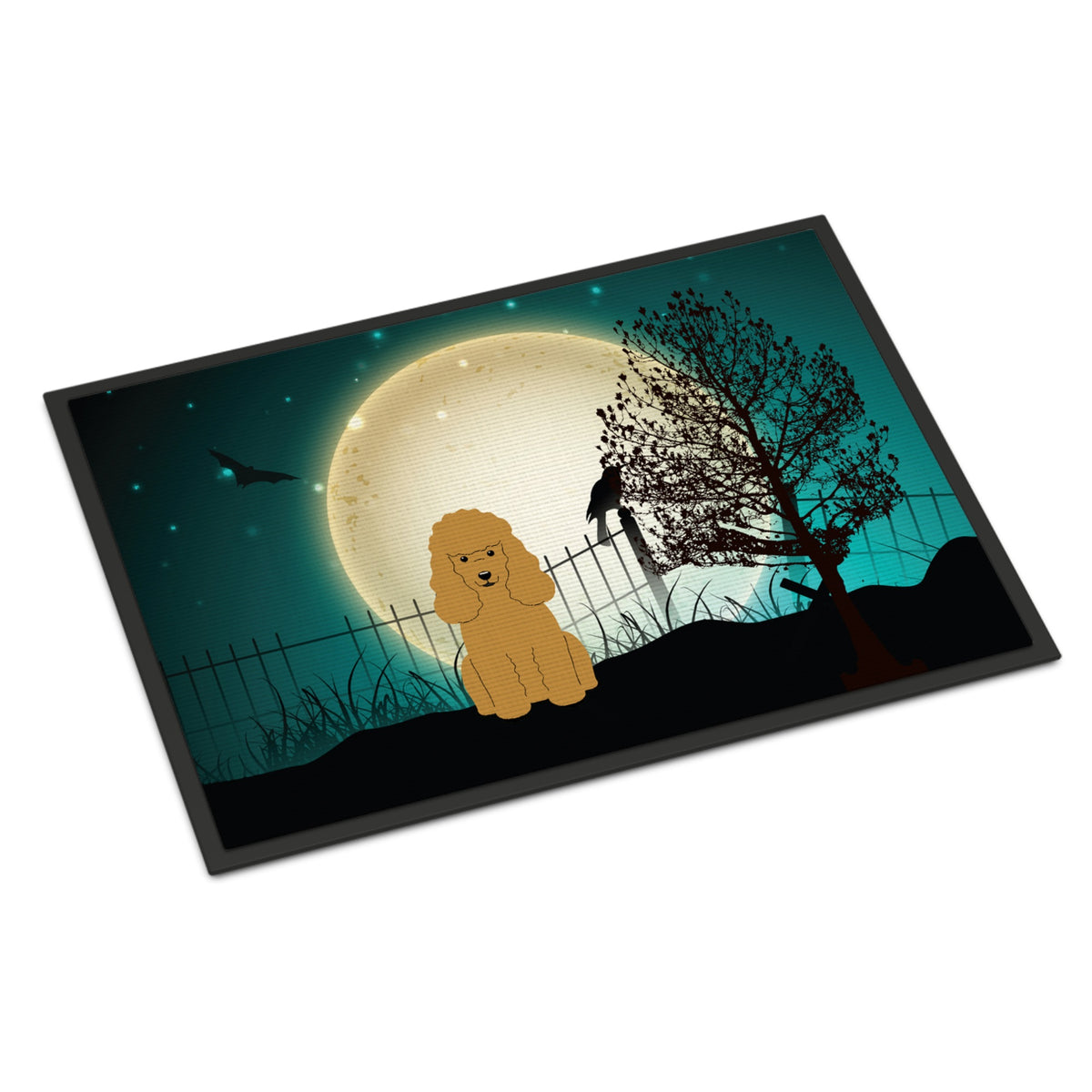 CarolineS Treasures Halloween Scary Poodle Tan Indoor Or Outdoor Mat 18X27 Bb2259Mat 18 X 27 Inch  Inch  Multicolor