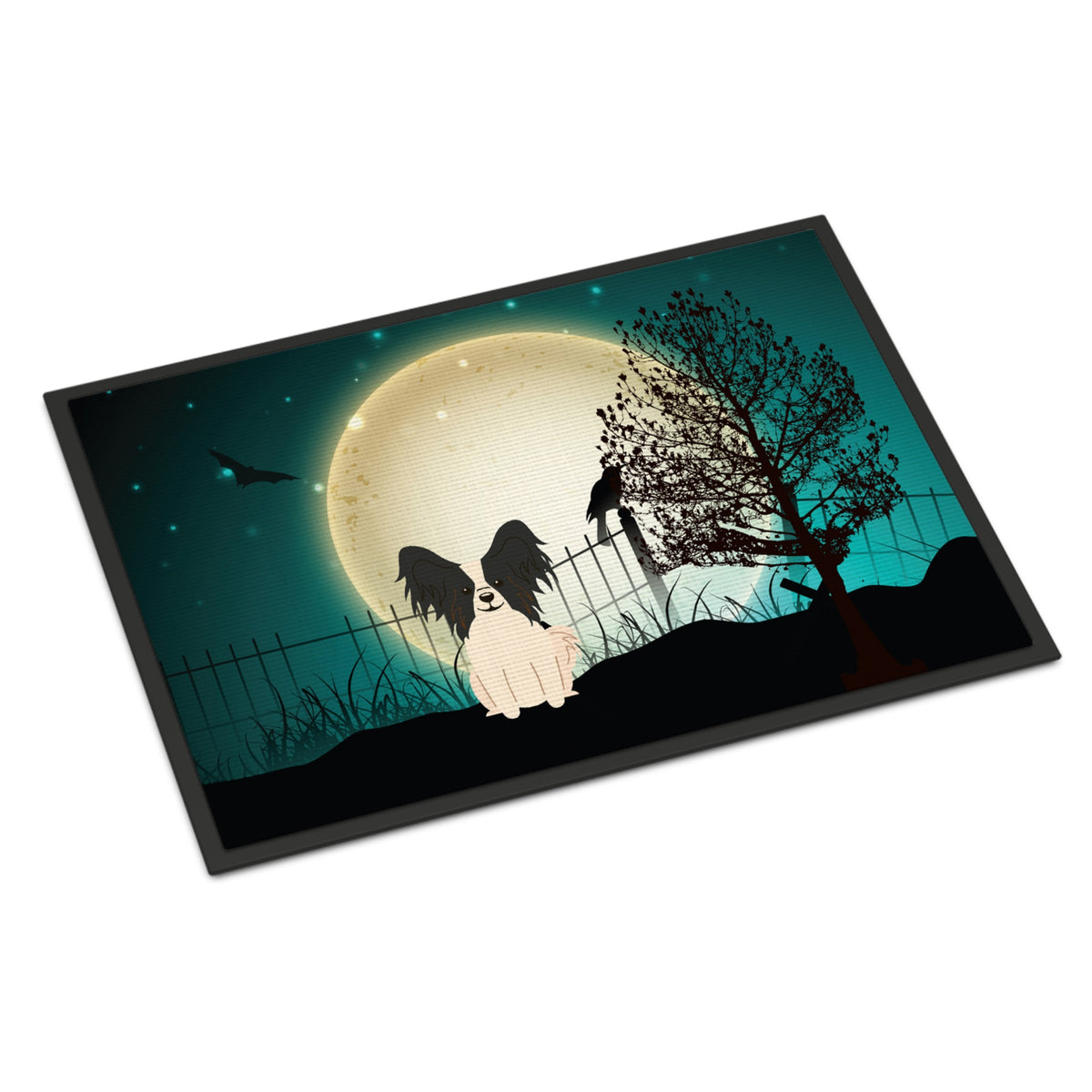 CarolineS Treasures Halloween Scary Papillon Black White Indoor Or Outdoor Mat 18X27 Bb2266Mat 18 X 27 Inch  Inch  Multicolor