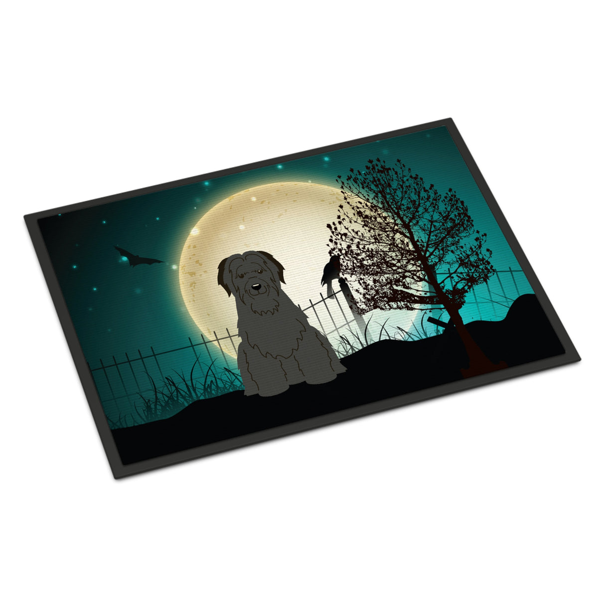 CarolineS Treasures Halloween Scary Briard Black Indoor Or Outdoor Mat 18X27 Bb2271Mat 18 X 27 Inch  Inch  Multicolor
