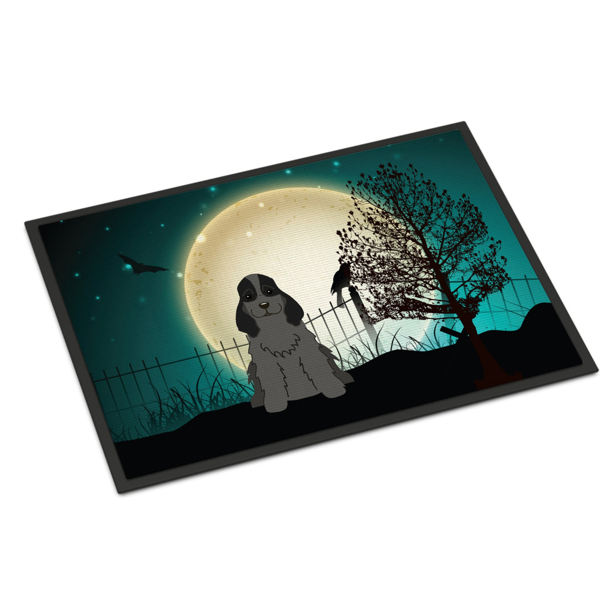 CarolineS Treasures Halloween Scary Cocker Spaniel Black Indoor Or Outdoor Mat 18X27 Bb2282Mat 18 X 27 Inch  Inch  Multicolor