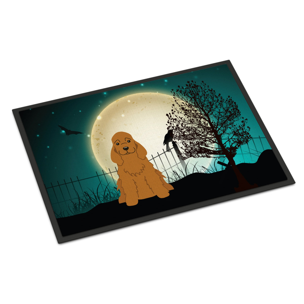 CarolineS Treasures Halloween Scary Cocker Spaniel Red Indoor Or Outdoor Mat 18X27 Bb2285Mat 18 X 27 Inch  Inch  Multicolor