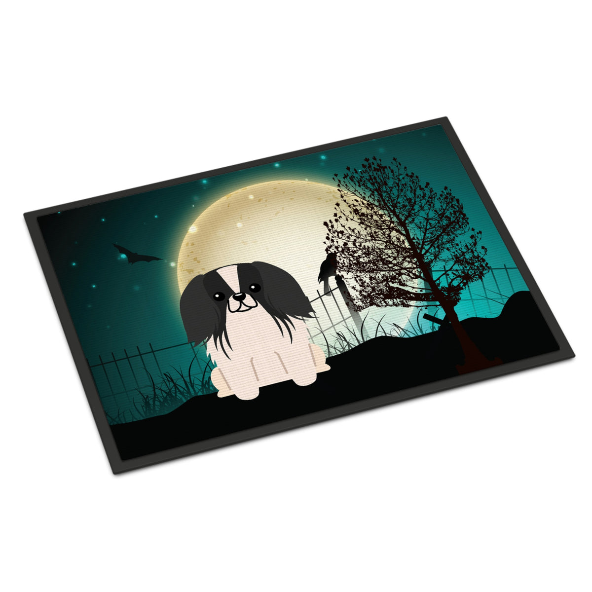 CarolineS Treasures Halloween Scary Pekingnese Black White Indoor Or Outdoor Mat 18X27 Bb2295Mat 18 X 27 Inch  Inch  Multicolor