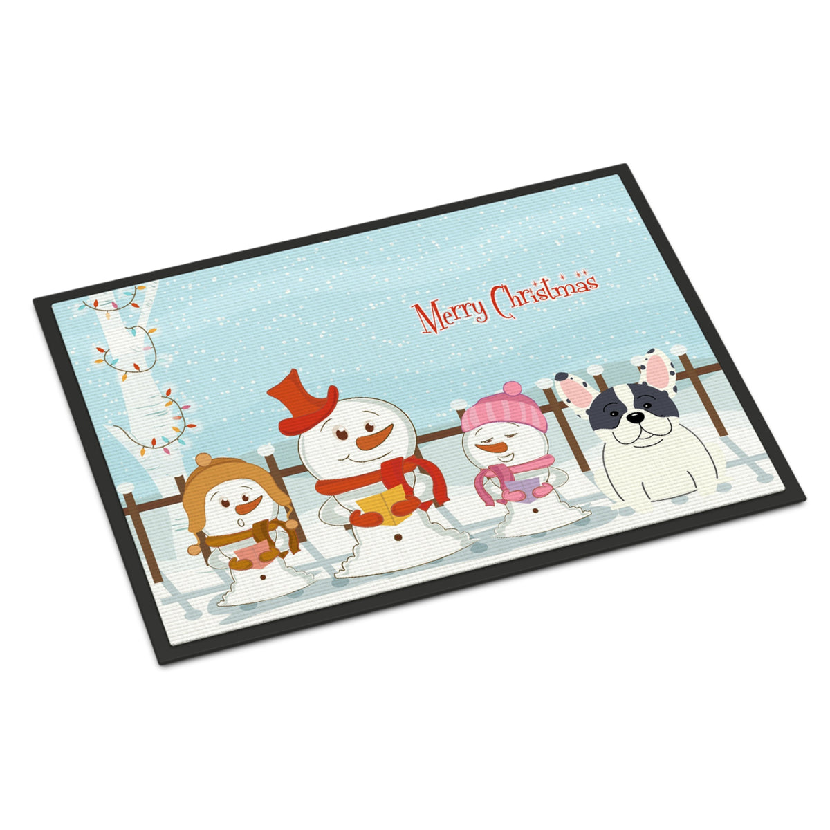 Inch CarolineS Treasures Merry Christmas Carolers French Bulldog Piebald Indoor Or Outdoor Mat 24X36 Bb2342Jmat 24 X 36 Inch  Inch  Multicolo