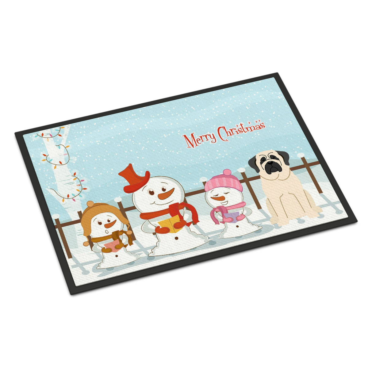 CarolineS Treasures Merry Christmas Carolers Mastiff White Indoor Or Outdoor Mat 24X36 Bb2348Jmat 24 X 36 Inch  Inch  Multicolor
