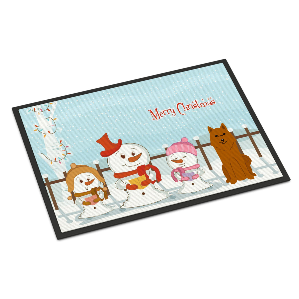CarolineS Treasures Merry Christmas Carolers Karelian Bear Dog Indoor Or Outdoor Mat 18X27 Bb2353Mat 18 X 27 Inch  Inch  Multicolor