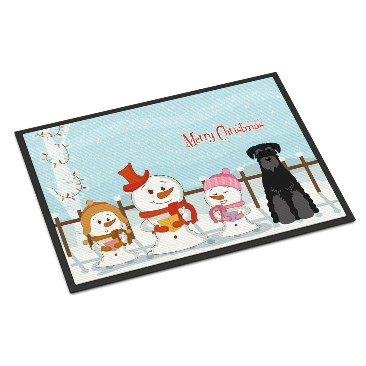 Inch CarolineS Treasures Merry Christmas Carolers Standard Schnauzer Black Indoor Or Outdoor Mat 18X27 Bb2363Mat 18 X 27 Inch  Inch  Multicol