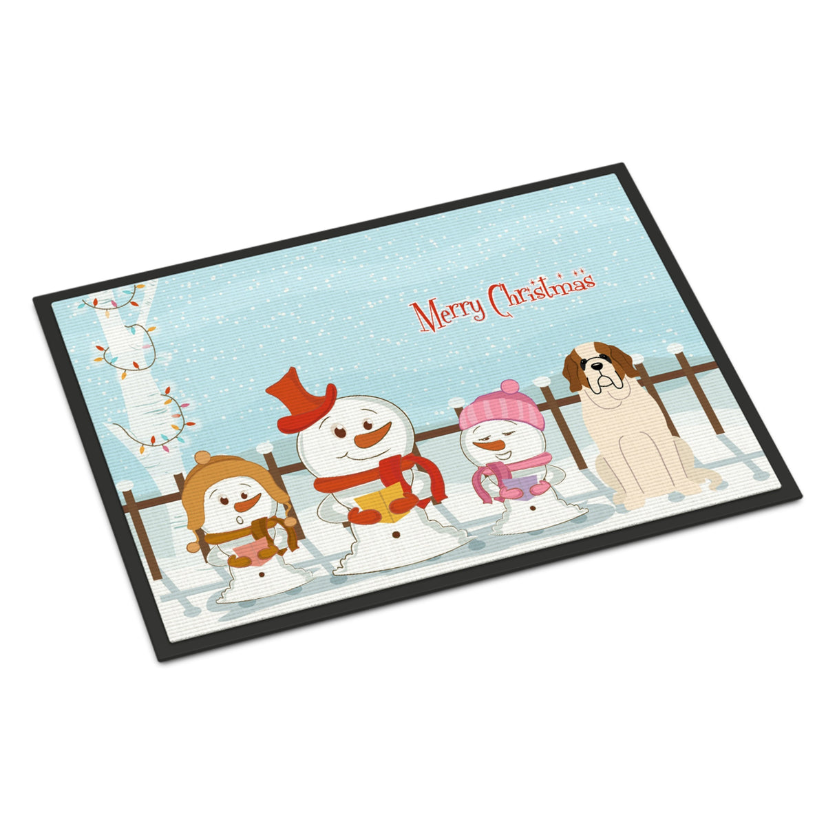 CarolineS Treasures Merry Christmas Carolers Saint Bernard Indoor Or Outdoor Mat 18X27 Bb2366Mat 18 X 27 Inch  Inch  Multicolor
