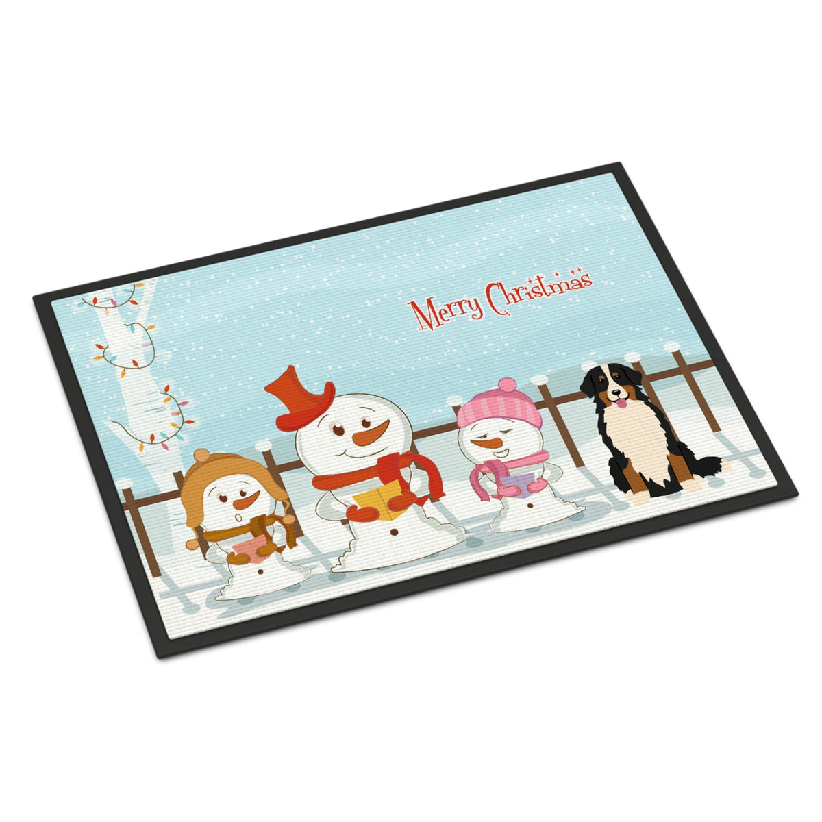 CarolineS Treasures Merry Christmas Carolers Bernese Mountain Dog Indoor Or Outdoor Mat 18X27 Bb2367Mat 18 X 27 Inch  Inch  Multicolor