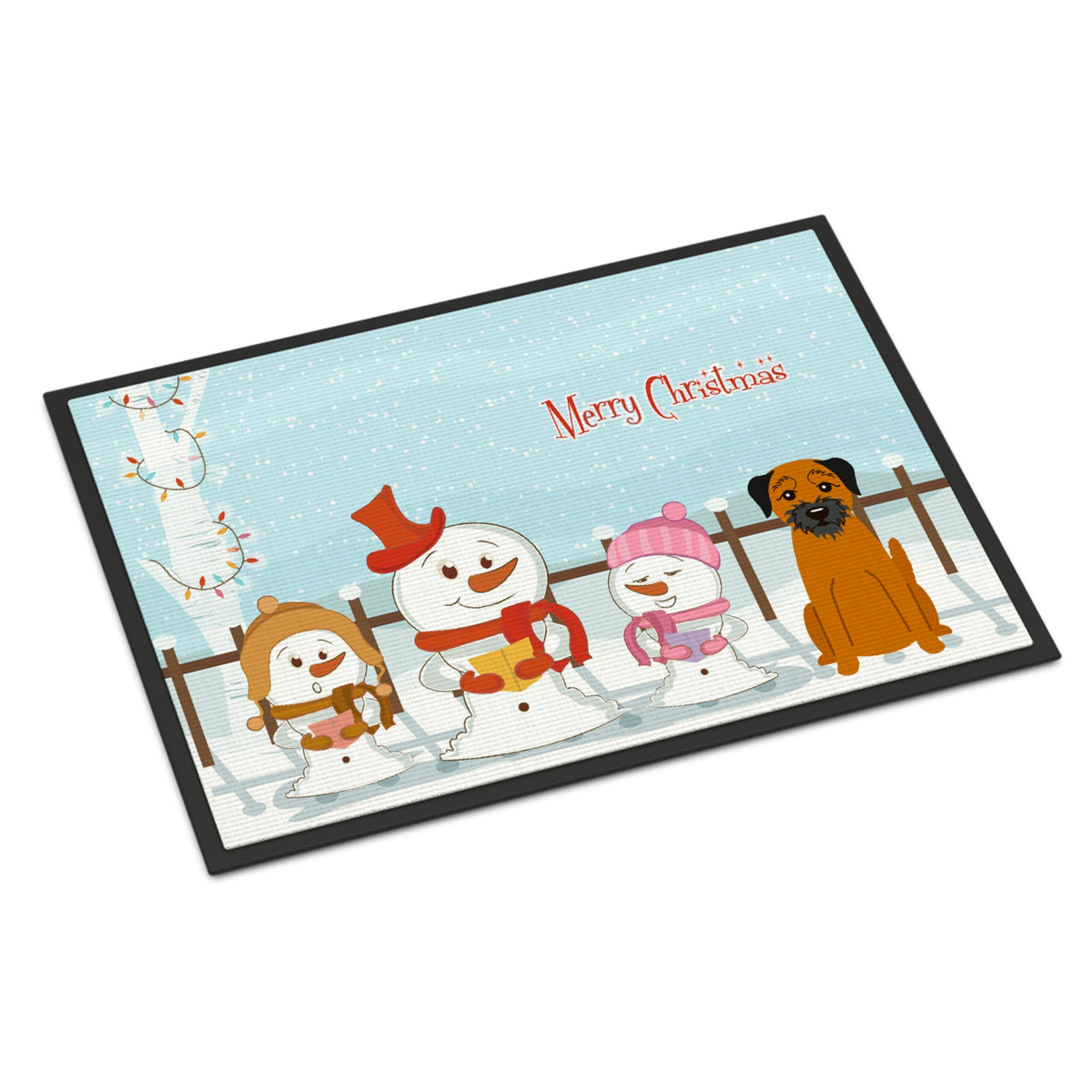 CarolineS Treasures Merry Christmas Carolers Border Terrier Indoor Or Outdoor Mat 18X27 Bb2370Mat 18 X 27 Inch  Inch  Multicolor