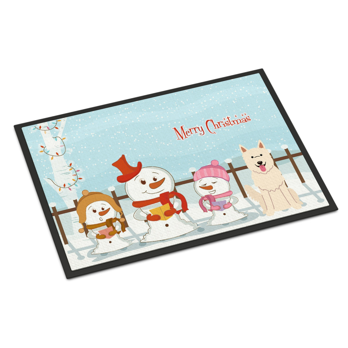 CarolineS Treasures Merry Christmas Carolers White German Shepherd Indoor Or Outdoor Mat 18X27 Bb2376Mat 18 X 27 Inch  Inch  Multicolor