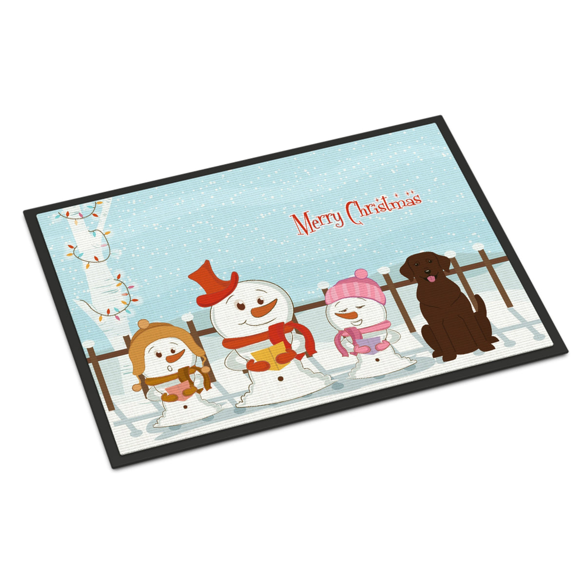 CarolineS Treasures Merry Christmas Carolers Chocolate Labrador Indoor Or Outdoor Mat 18X27 Bb2387Mat 18 X 27 Inch  Inch  Multicolor