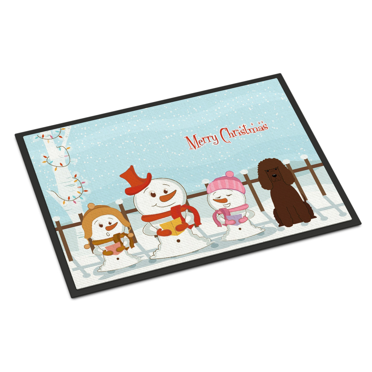 CarolineS Treasures Merry Christmas Carolers Irish Water Spaniel Indoor Or Outdoor Mat 24X36 Bb2394Jmat 24 X 36 Inch  Inch  Multicolor