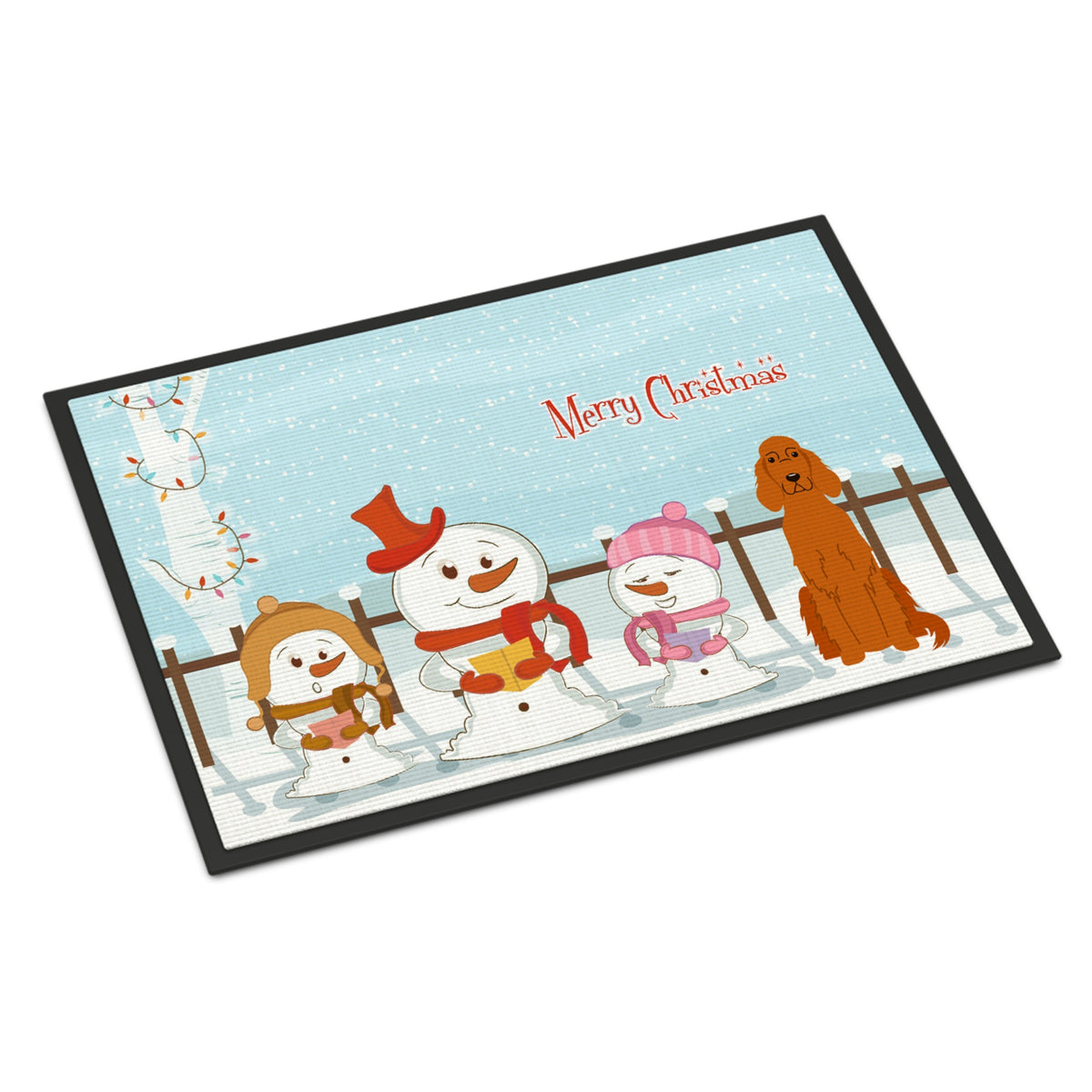 CarolineS Treasures Merry Christmas Carolers Irish Setter Indoor Or Outdoor Mat 24X36 Bb2395Jmat 24 X 36 Inch  Inch  Multicolor