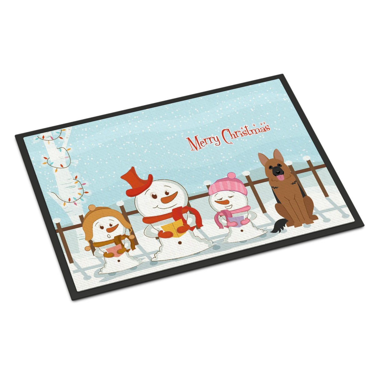 CarolineS Treasures Merry Christmas Carolers German Shepherd Indoor Or Outdoor Mat 18X27 Bb2398Mat 18 X 27 Inch  Inch  Multicolor