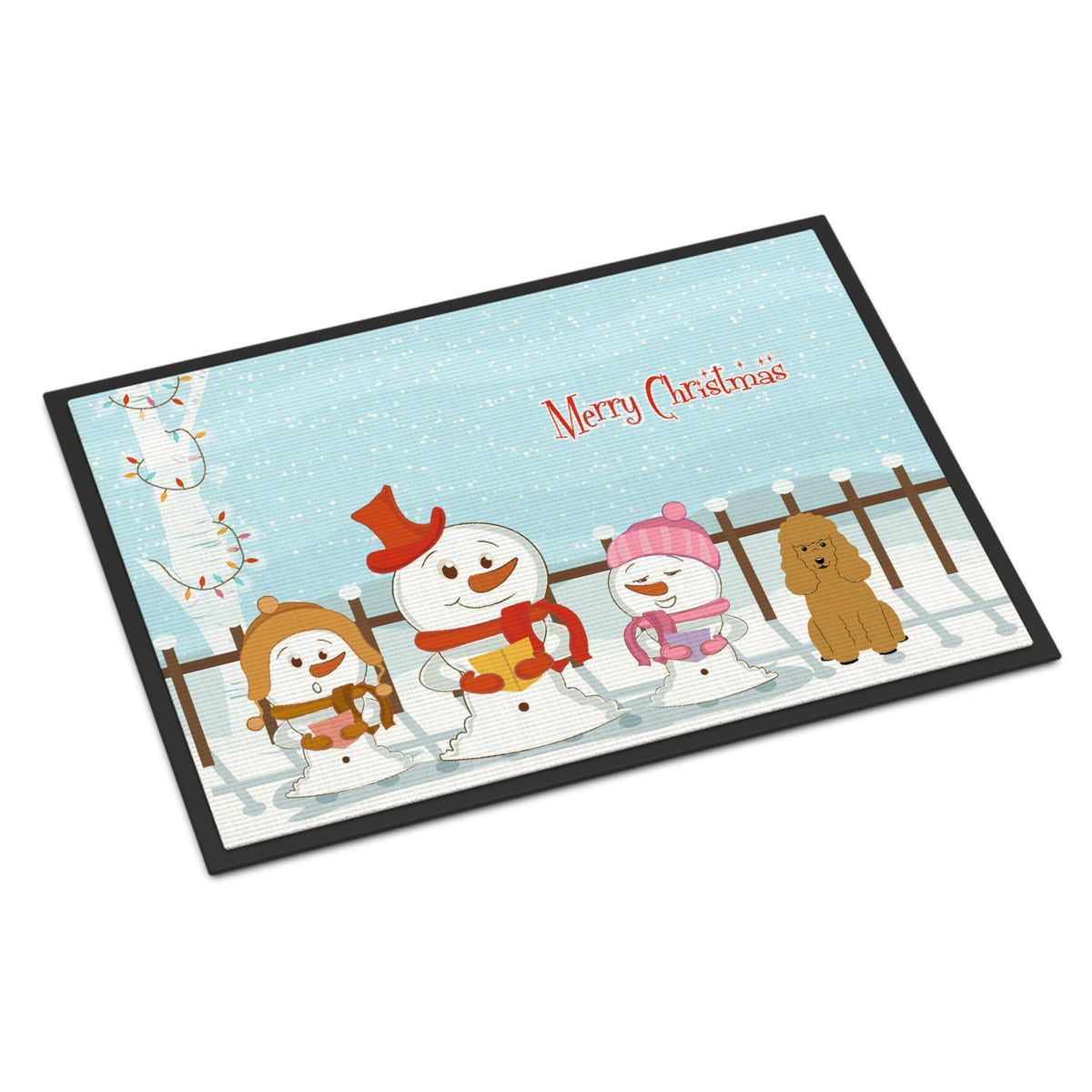 CarolineS Treasures Merry Christmas Carolers Poodle Tan Indoor Or Outdoor Mat 24X36 Bb2400Jmat 24 X 36 Inch  Inch  Multicolor
