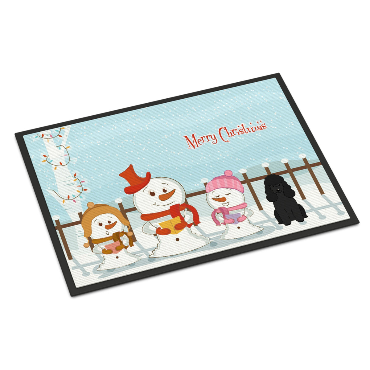 CarolineS Treasures Merry Christmas Carolers Poodle Black Indoor Or Outdoor Mat 24X36 Bb2402Jmat 24 X 36 Inch  Inch  Multicolor