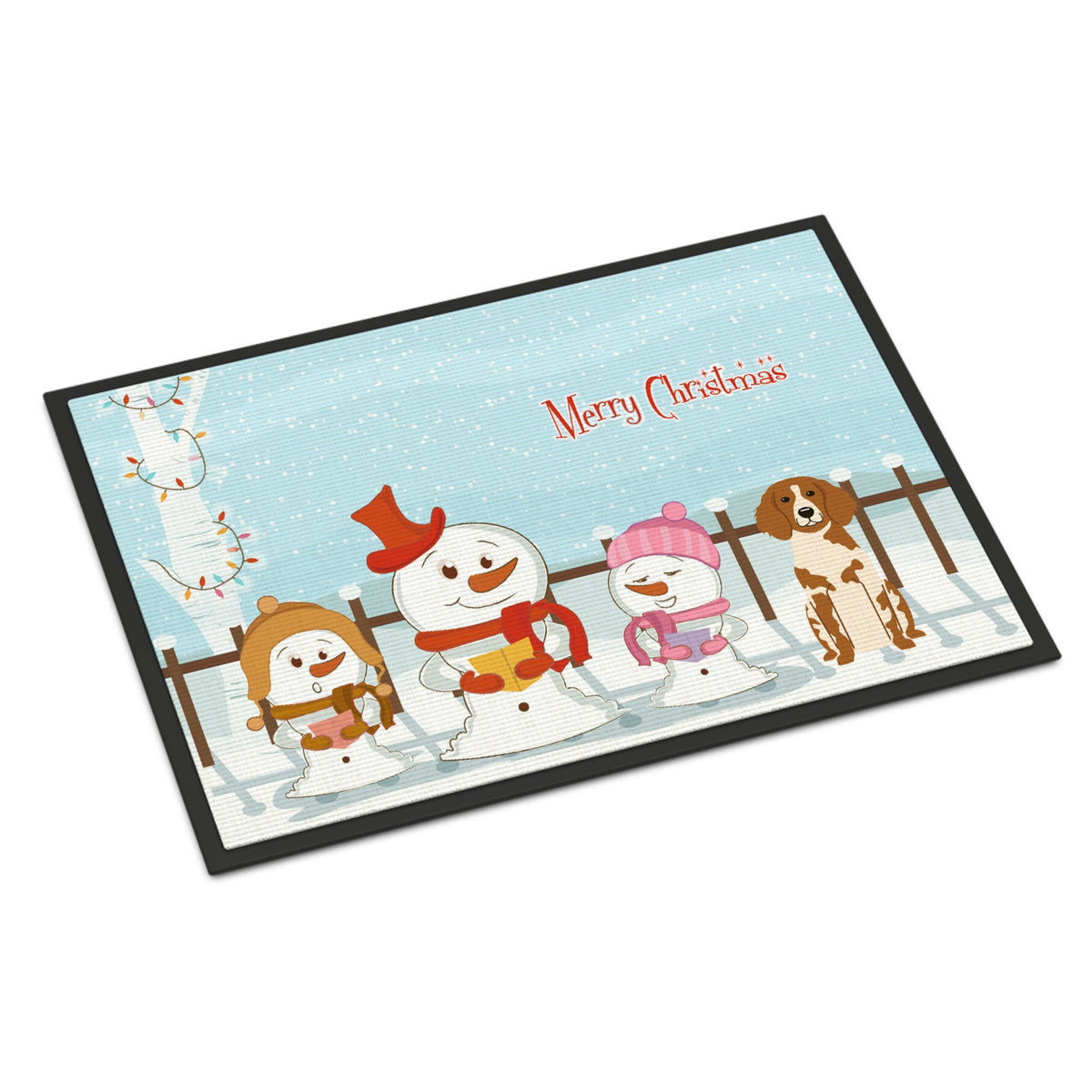 CarolineS Treasures Merry Christmas Carolers Brittany Spaniel Indoor Or Outdoor Mat 18X27 Bb2403Mat 18 X 27 Inch  Inch  Multicolor