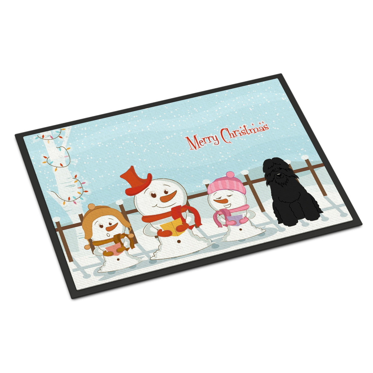 CarolineS Treasures Merry Christmas Carolers Bouvier Des Flandres Indoor Or Outdoor Mat 18X27 Bb2405Mat 18 X 27 Inch  Inch  Multicolor