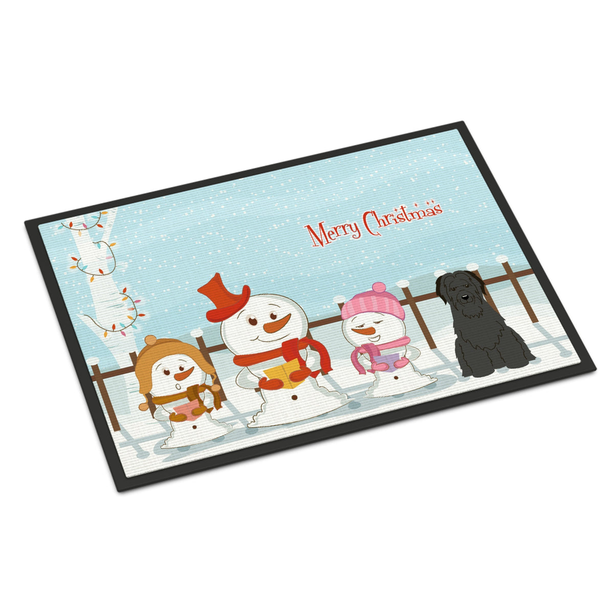 CarolineS Treasures Merry Christmas Carolers Briard Black Indoor Or Outdoor Mat 24X36 Bb2412Jmat 24 X 36 Inch  Inch  Multicolor