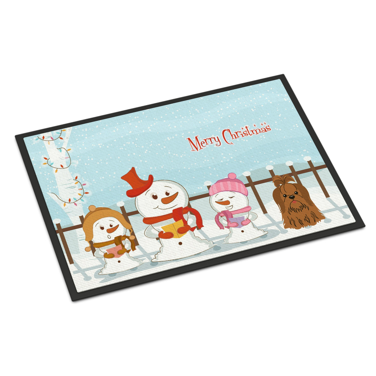 CarolineS Treasures Merry Christmas Carolers Shih Tzu Chocolate Indoor Or Outdoor Mat 18X27 Bb2417Mat 18 X 27 Inch  Inch  Multicolor