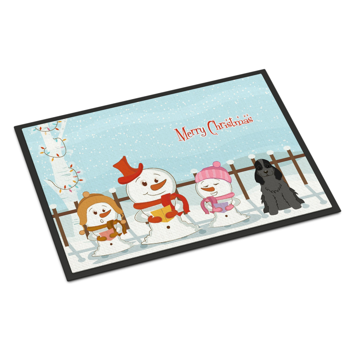 CarolineS Treasures Merry Christmas Carolers Cocker Spaniel Black Indoor Or Outdoor Mat 18X27 Bb2423Mat 18 X 27 Inch  Inch  Multicolor
