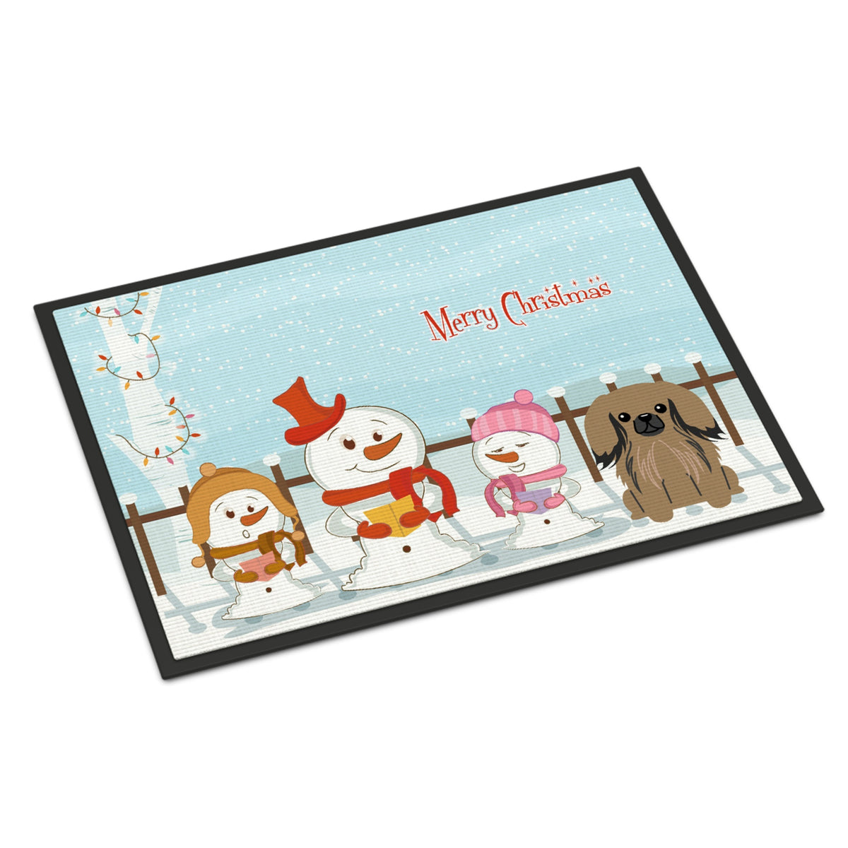 CarolineS Treasures Merry Christmas Carolers Pekingnese Tan Indoor Or Outdoor Mat 24X36 Bb2433Jmat 24 X 36 Inch  Inch  Multicolor