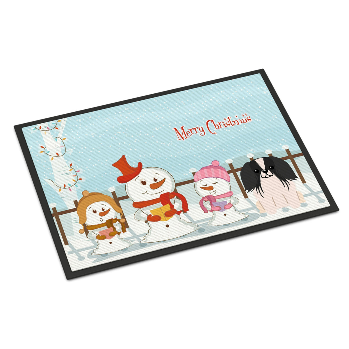 Inch CarolineS Treasures Merry Christmas Carolers Pekingnese Black White Indoor Or Outdoor Mat 18X27 Bb2436Mat 18 X 27 Inch  Inch  Multicolor