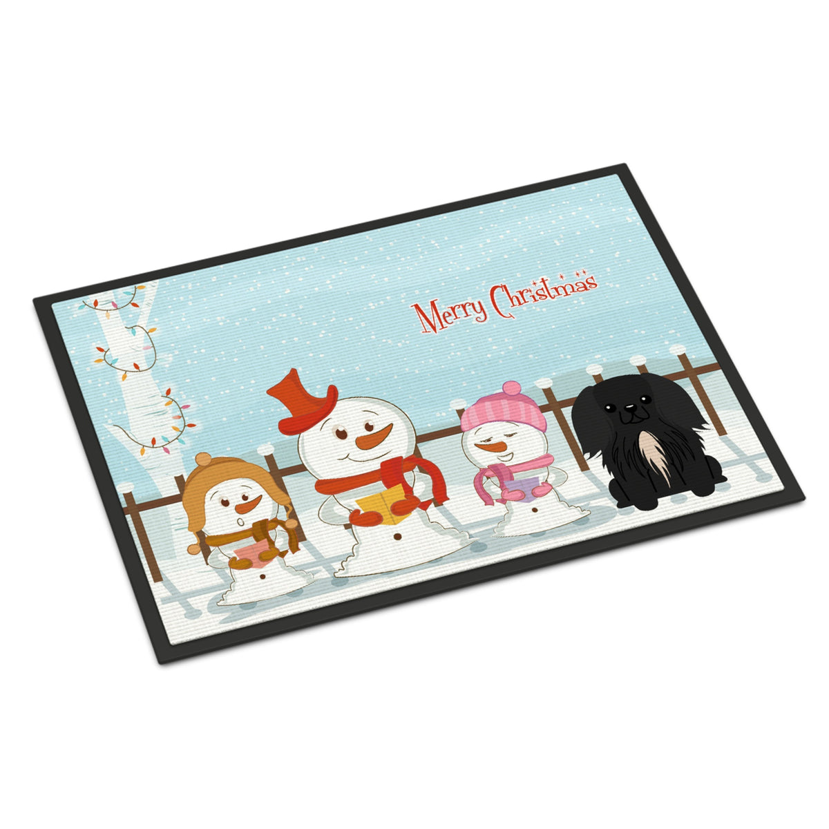 CarolineS Treasures Merry Christmas Carolers Pekingnese Black Indoor Or Outdoor Mat 24X36 Bb2438Jmat 24 X 36 Inch  Inch  Multicolor