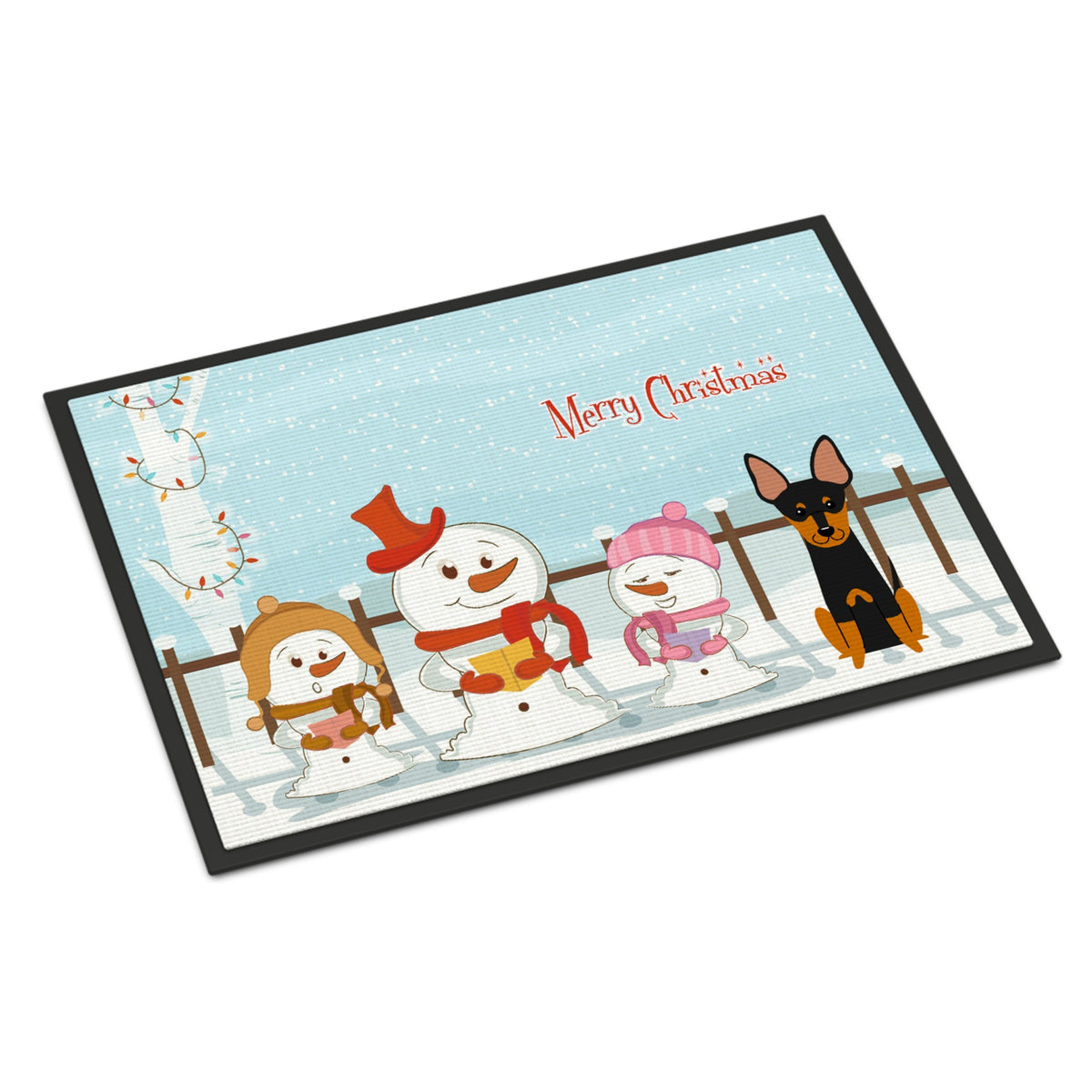 CarolineS Treasures Merry Christmas Carolers English Toy Terrier Indoor Or Outdoor Mat 18X27 Bb2440Mat 18 X 27 Inch  Inch  Multicolor