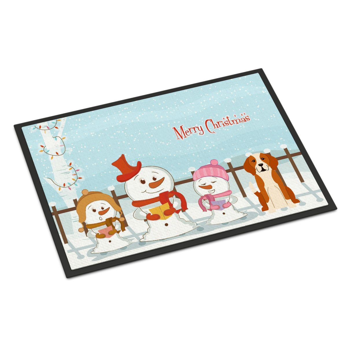 CarolineS Treasures Merry Christmas Carolers English Foxhound Indoor Or Outdoor Mat 24X36 Bb2441Jmat 24 X 36 Inch  Inch  Multicolor