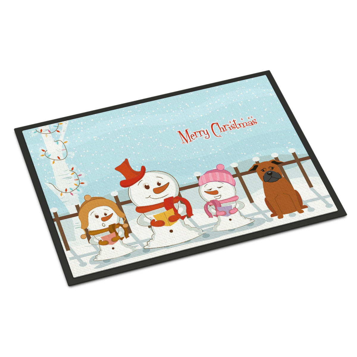 CarolineS Treasures Merry Christmas Carolers Chinese Chongqing Dog Indoor Or Outdoor Mat 18X27 Bb2442Mat 18 X 27 Inch  Inch  Multicolor