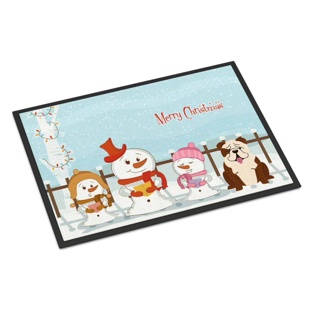 Inch CarolineS Treasures Merry Christmas Carolers English Bulldog Brindle White Indoor Or Outdoor Mat 24X36 Bb2452Jmat 24 X 36 Inch  Inch  Mu