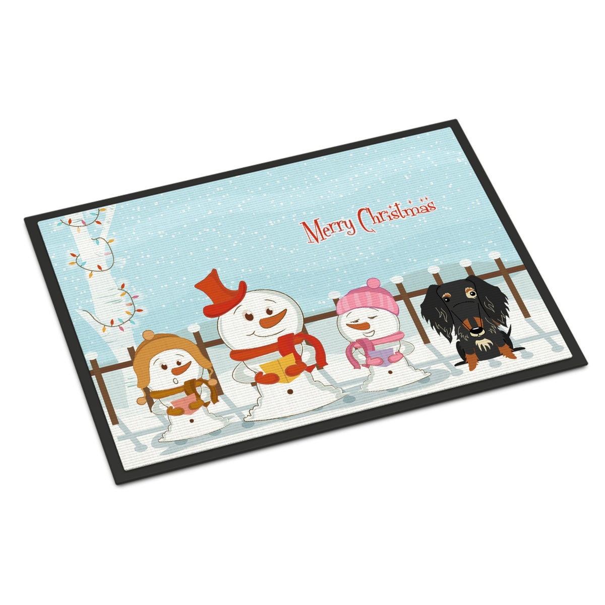 Inch CarolineS Treasures Merry Christmas Carolers Wire Haired Dachshund Dapple Indoor Or Outdoor Mat 18X27 Bb2459Mat 18 X 27 Inch  Inch  Mult