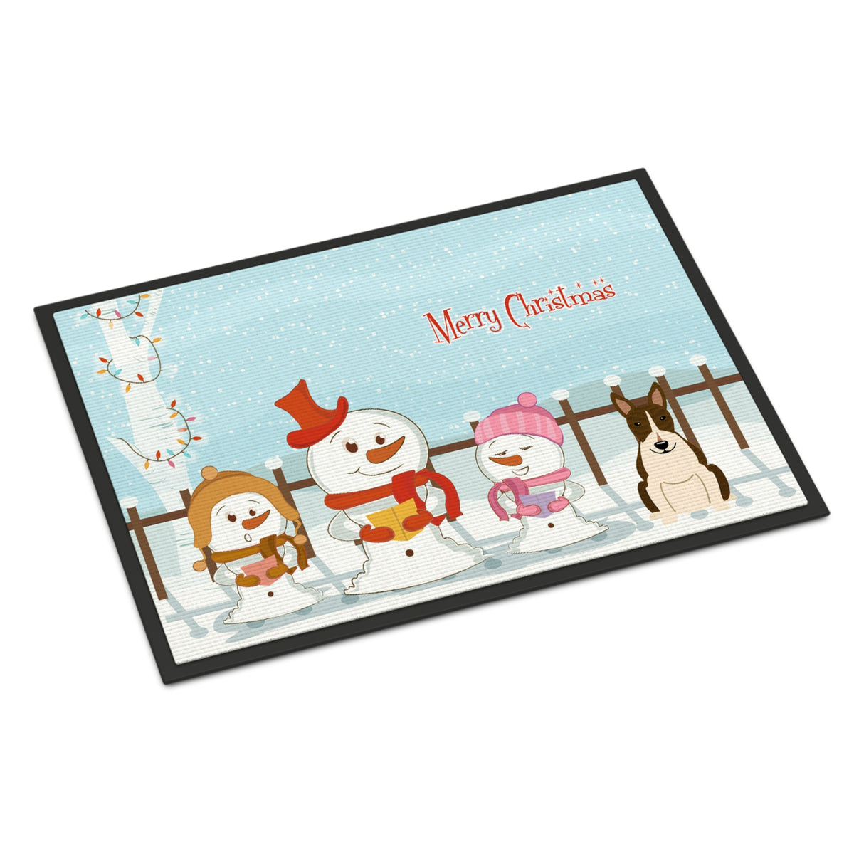 Inch CarolineS Treasures Merry Christmas Carolers Bull Terrier Dark Brindle Indoor Or Outdoor Mat 18X27 Bb2467Mat 18 X 27 Inch  Inch  Multico