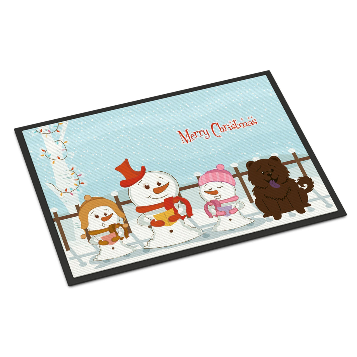 CarolineS Treasures Merry Christmas Carolers Chow Chocolate Indoor Or Outdoor Mat 24X36 Bb2472Jmat, 24 X 36 Inch  Inch  Multicolor