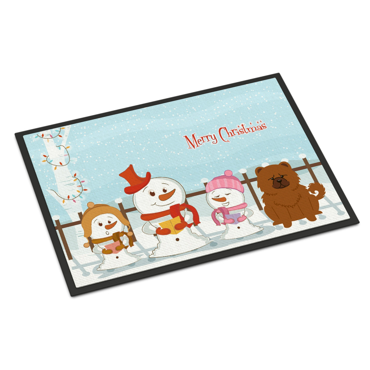 CarolineS Treasures Merry Christmas Carolers Chow Red Indoor Or Outdoor Mat 24X36 Bb2473Jmat, 24 X 36 Inch  Inch  Multicolor