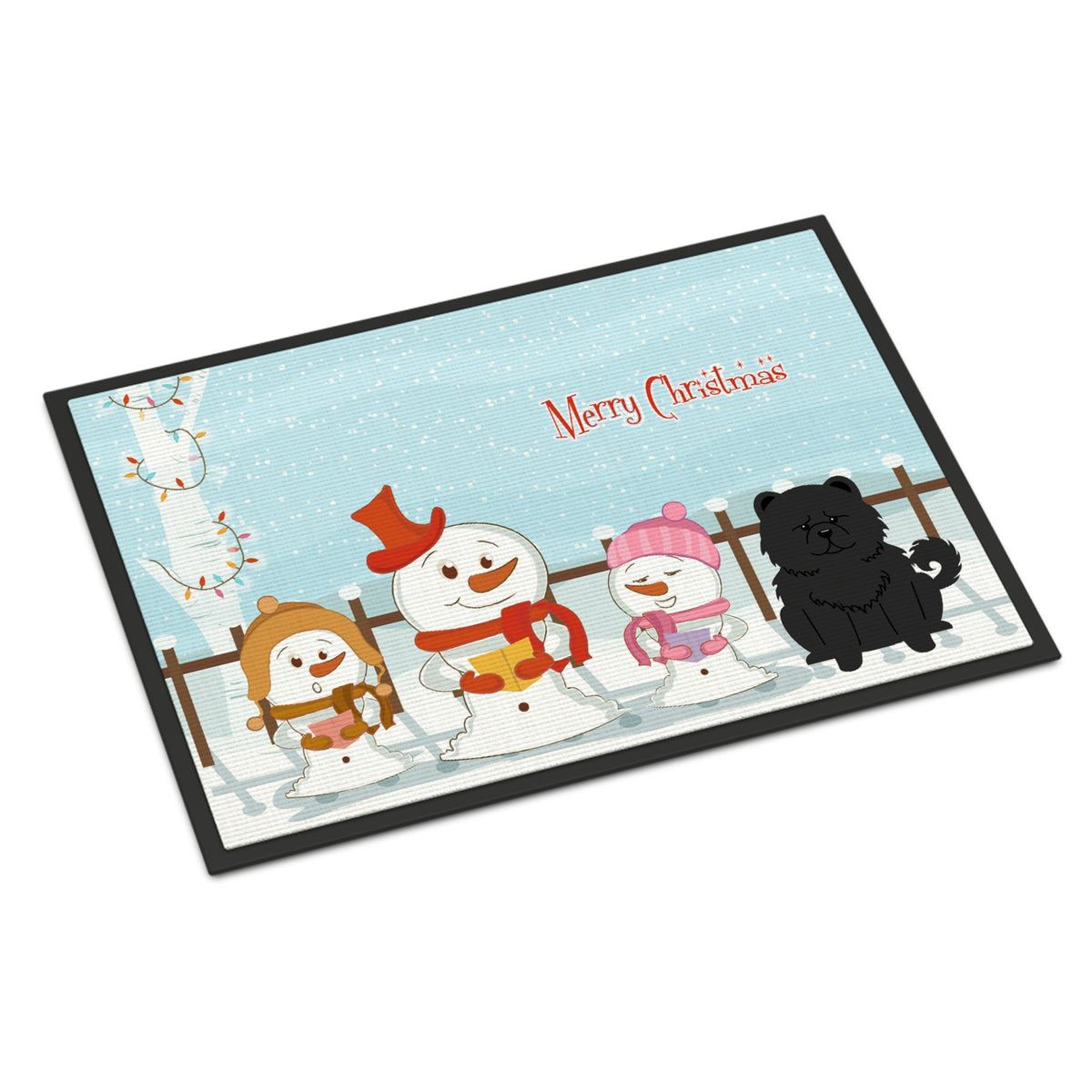 CarolineS Treasures Merry Christmas Carolers Chow Black Indoor Or Outdoor Mat 24X36 Bb2474Jmat, 24 X 36 Inch  Inch  Multicolor