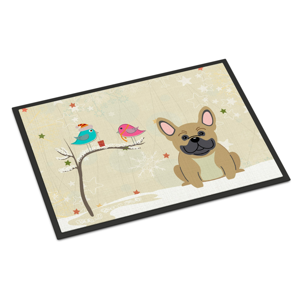 Inch CarolineS Treasures Christmas Presents Between Friends French Bulldog Cream Indoor Or Outdoor Mat 24X36 Bb2482Jmat 24 X 36 Inch  Inch  M