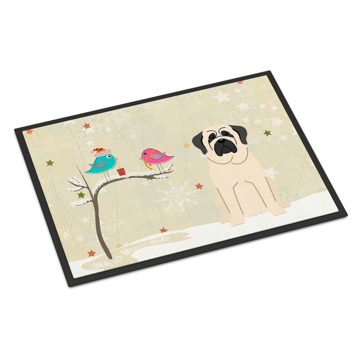 Inch CarolineS Treasures Christmas Presents Between Friends Mastiff White Indoor Or Outdoor Mat 24X36 Bb2489Jmat 24 X 36 Inch  Inch  Multicol