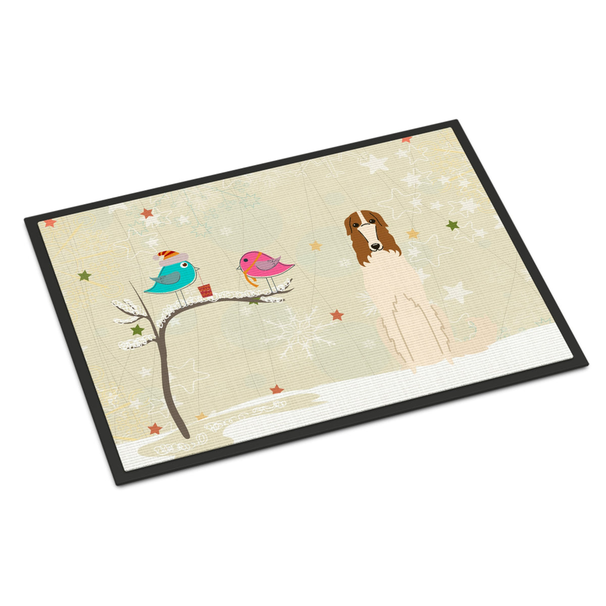 CarolineS Treasures Christmas Presents Between Friends Borzoi Indoor Or Outdoor Mat 24X36 Bb2495Jmat 24 X 36 Inch  Inch  Multicolor
