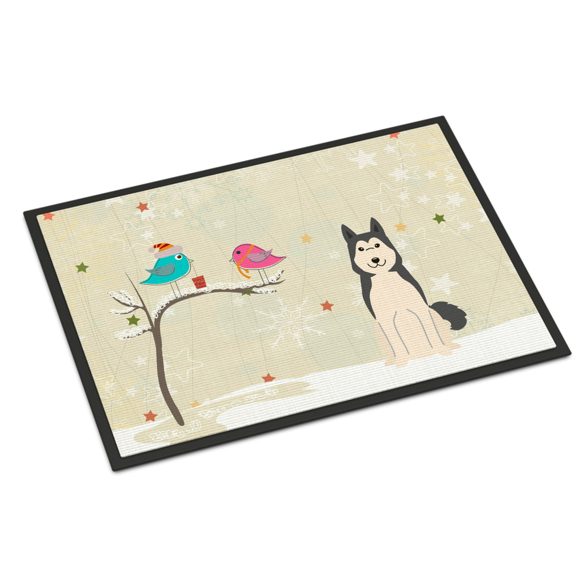Inch CarolineS Treasures Christmas Presents Between Friends West Siberian Laika Spitz Indoor Or Outdoor Mat 24X36 Bb2497Jmat 24 X 3