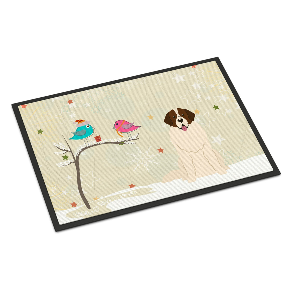 Inch CarolineS Treasures Christmas Presents Between Friends Moscow Watchdog Indoor Or Outdoor Mat 24X36 Bb2499Jmat 24 X 36 Inch  Inch  Multic
