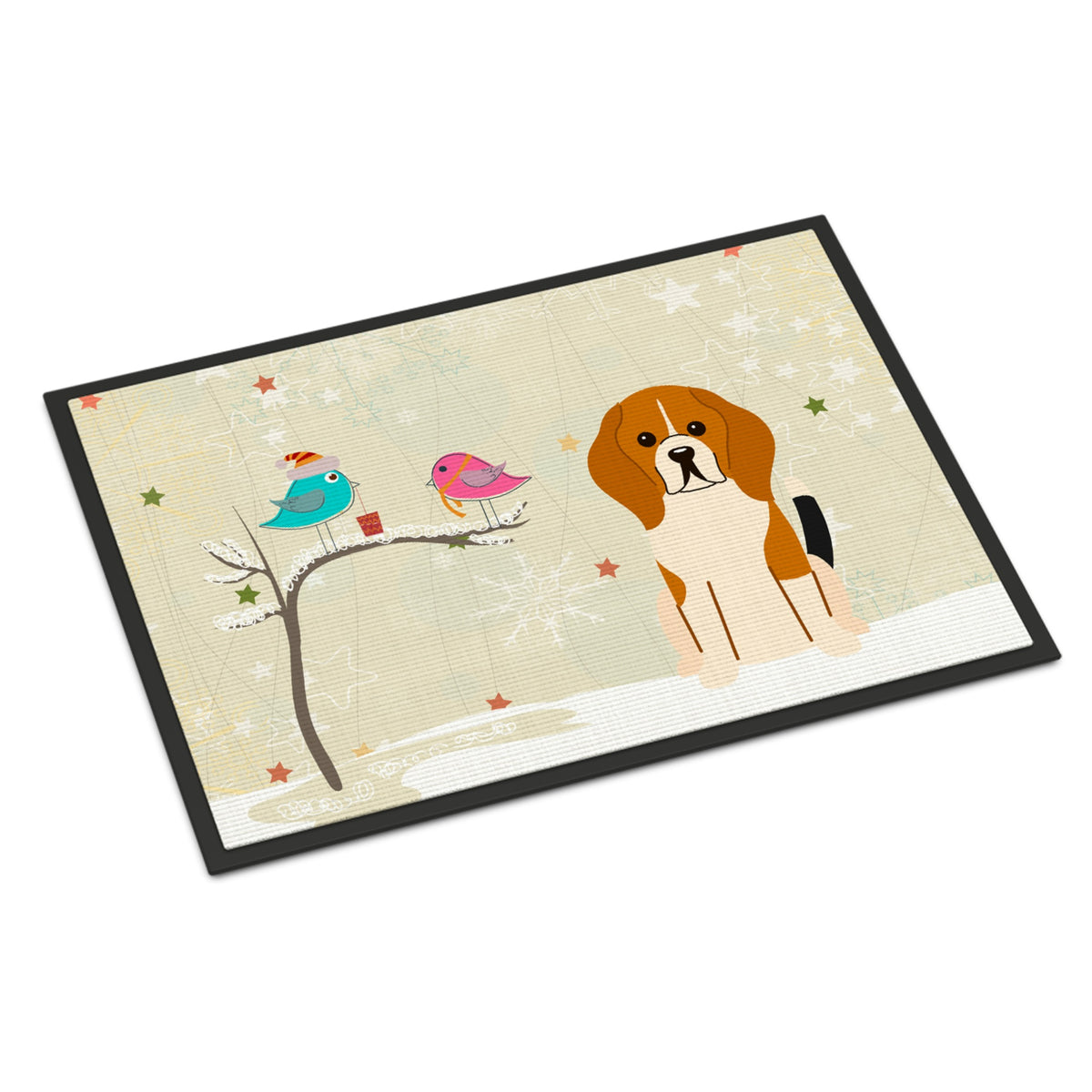 Inch CarolineS Treasures Christmas Presents Between Friends Beagle Tricolor Indoor Or Outdoor Mat 18X27 Bb2512Mat 18 X 27 Inch  Inch  Multico